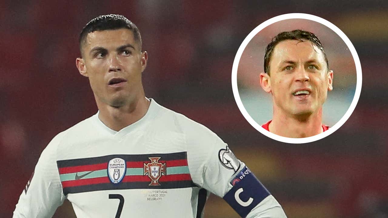 — Está tudo claro agora?  – Matic trola Ronaldo e Fernandes por gol não reconhecido de Portugal contra a Sérvia