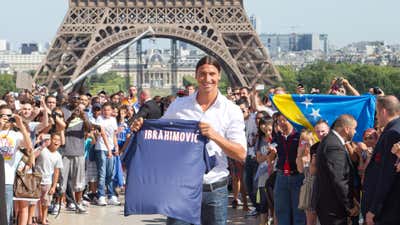 Zlatan Ibrahimovic PSG Eiffel Tower 2012