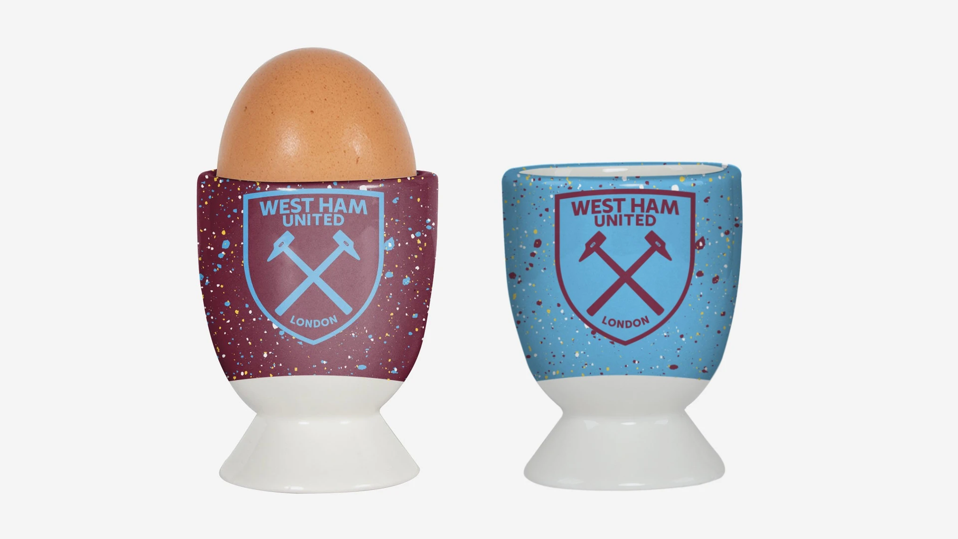 West Ham United Egg Cup Chequered Check Design Football Gift 