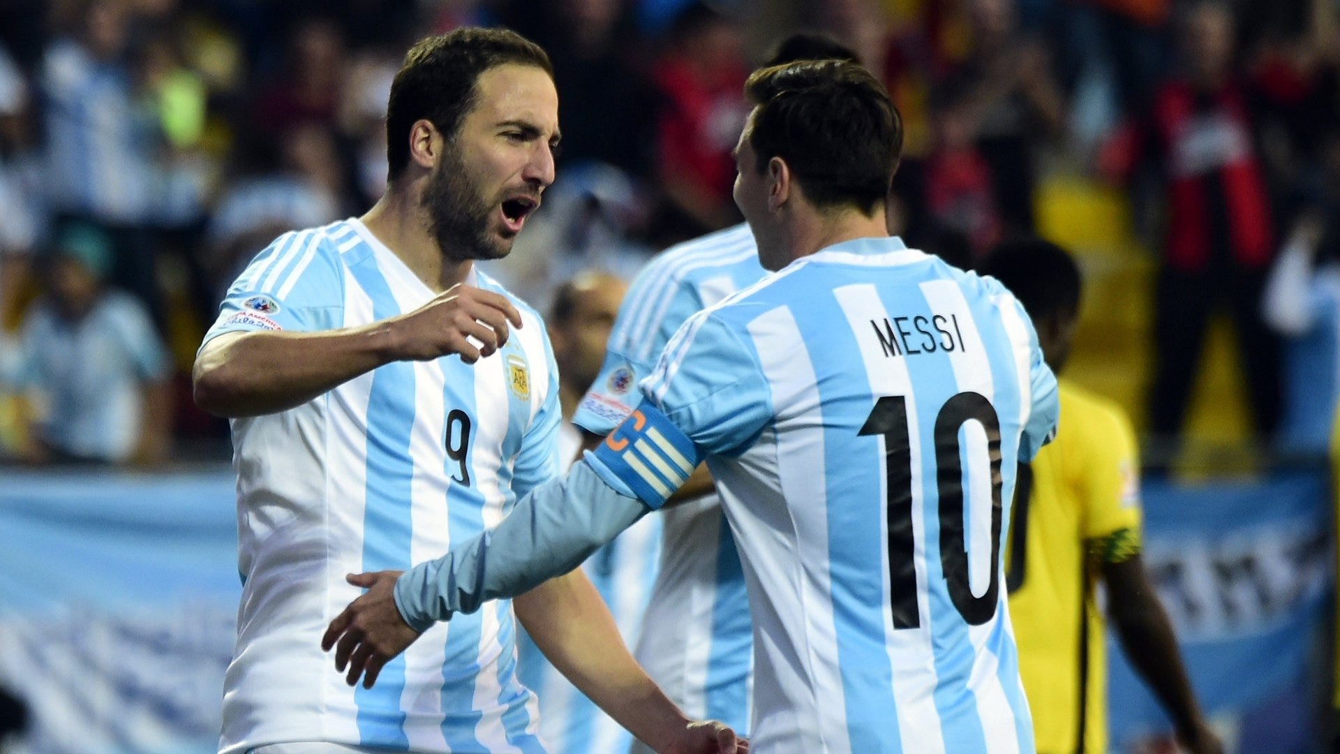 Gonzalo Higuain and Lionel Messi Argentina