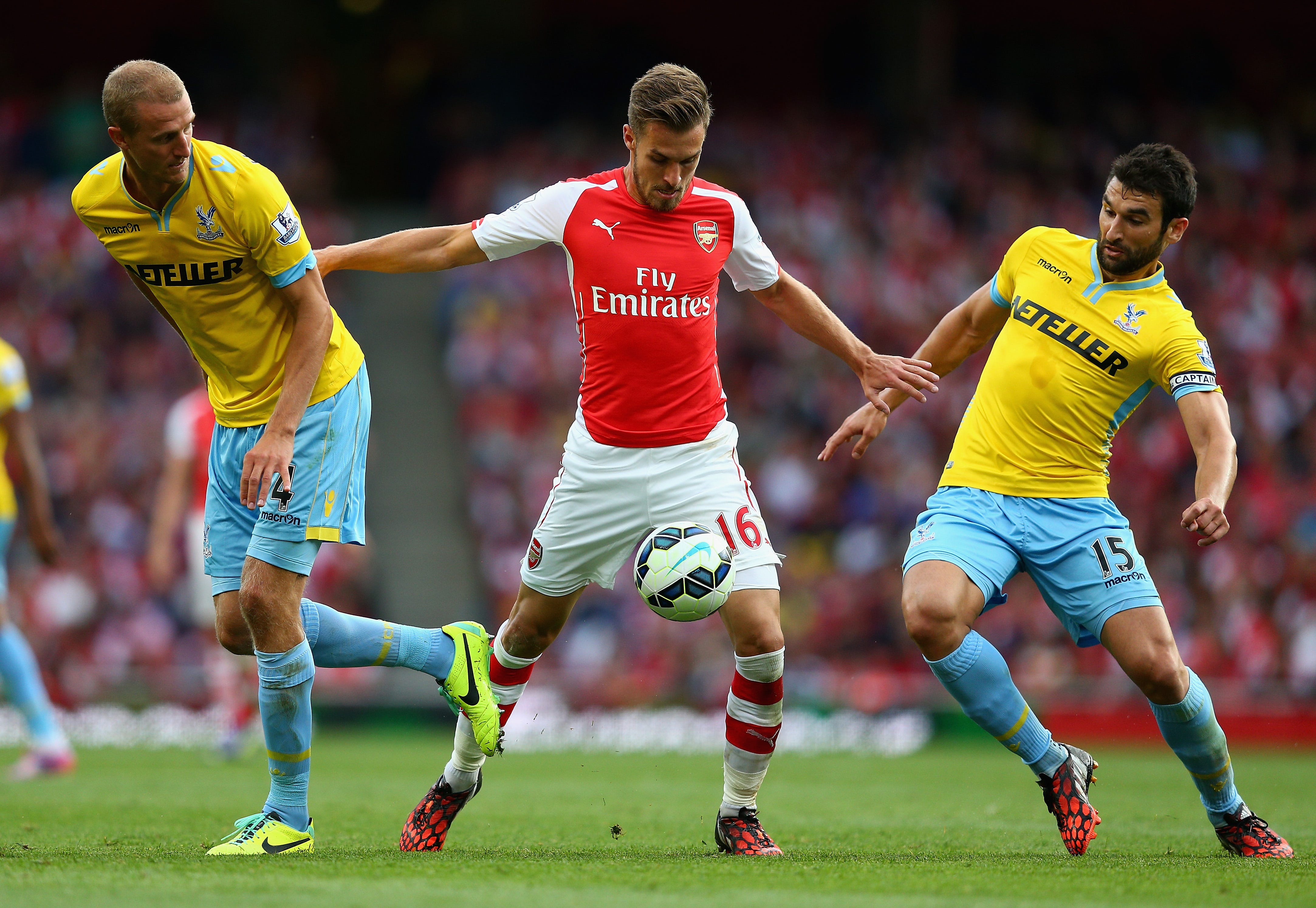 Aaron Ramsey, Arsenal v Crystal Palace, Premier League, 08162014