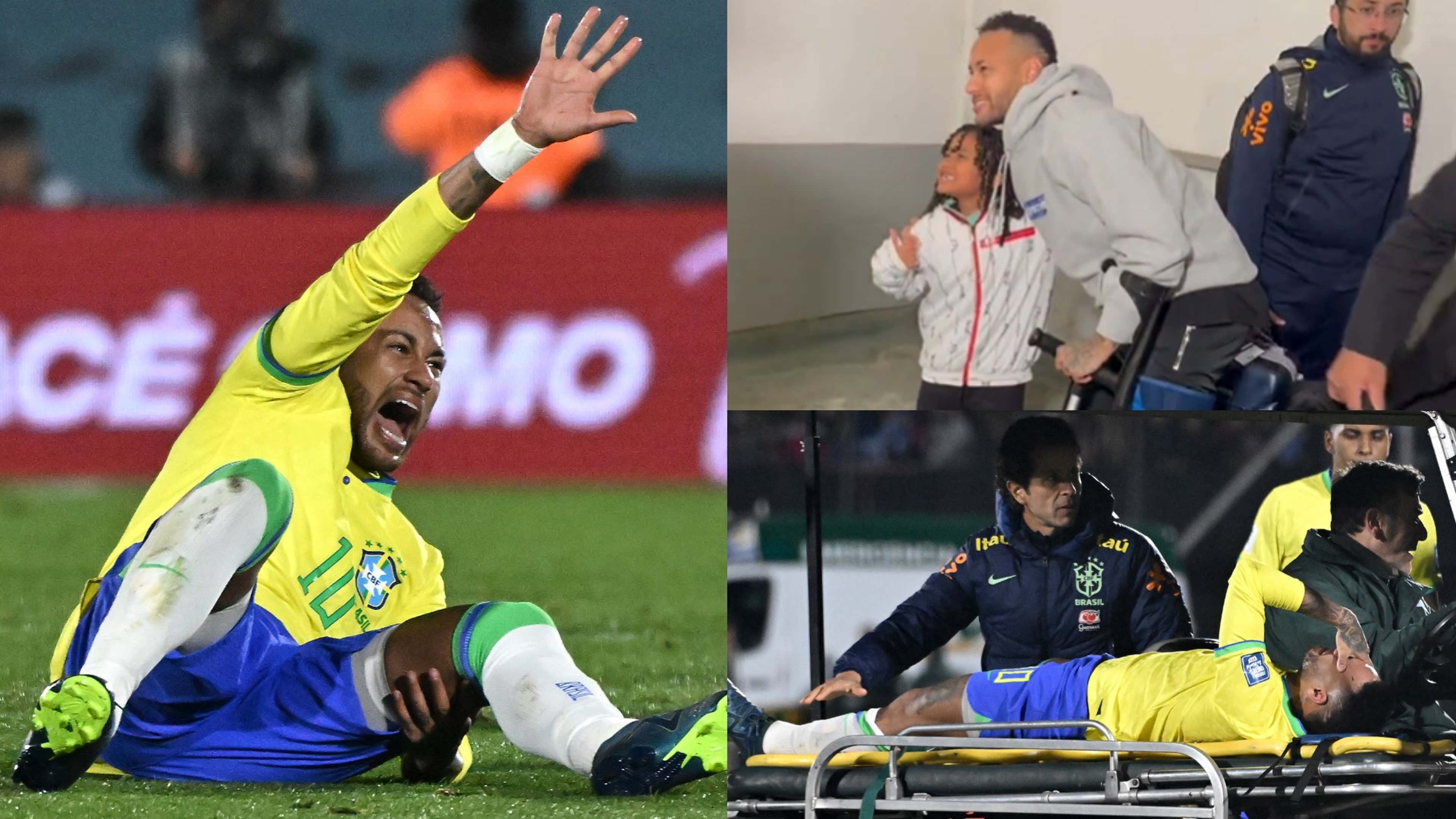 WADUH! Bintang Brasil Neymar Alami Cedera Parah & Pakai Kruk Usai Laga Vs  Uruguay | Goal.com Indonesia