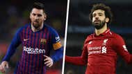 Mohamed Salah Lionel Messi Liverpool Barcelona Champions League