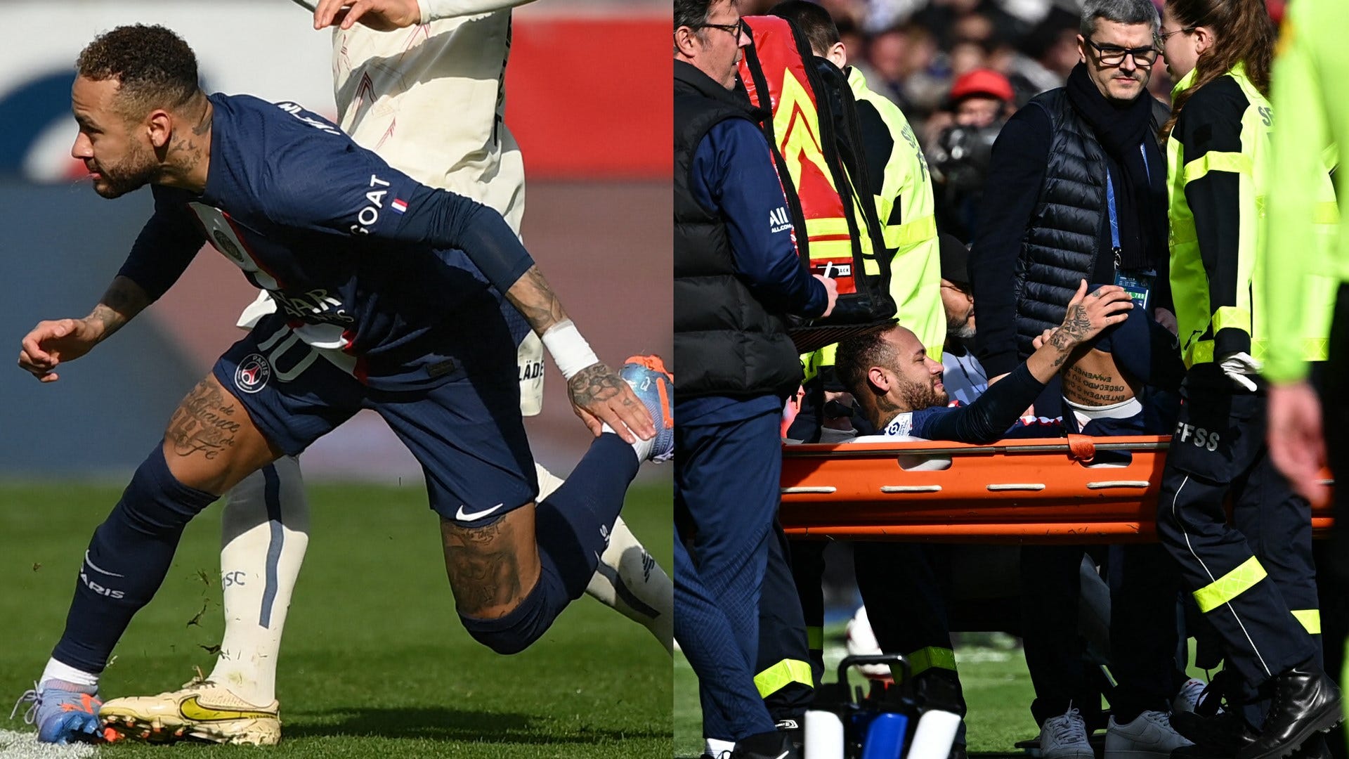 Neymar injury PSG Lille