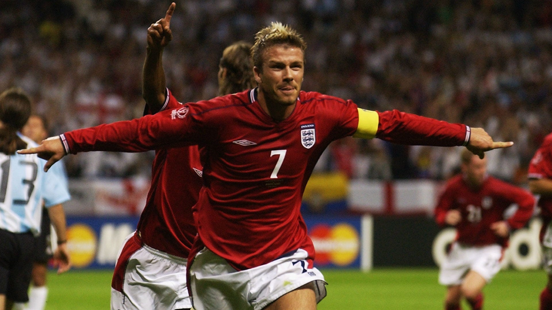 David Beckham England Argentina 2002 World Cup