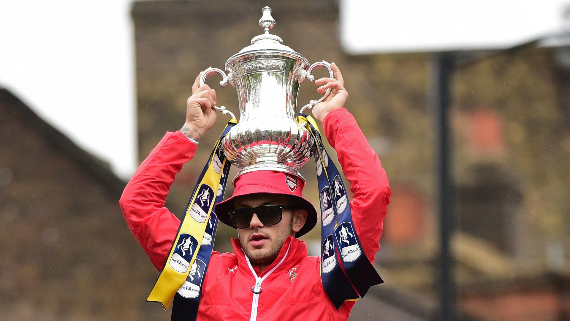 Jack Wilshere Arsenal FA Cup Trophy Parade 31052015