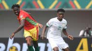Mohamed Bayo of Guinea and Ibrahima Mbaye of Senegal Afcon 2021.