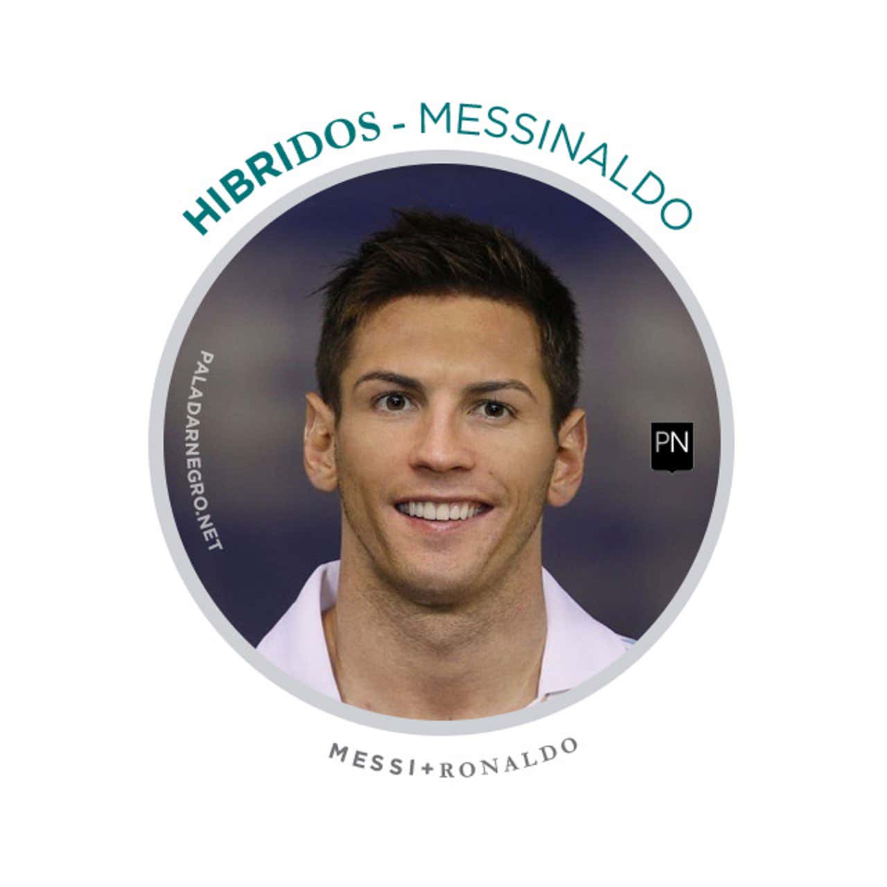 Image of messi and ronaldo mixed together