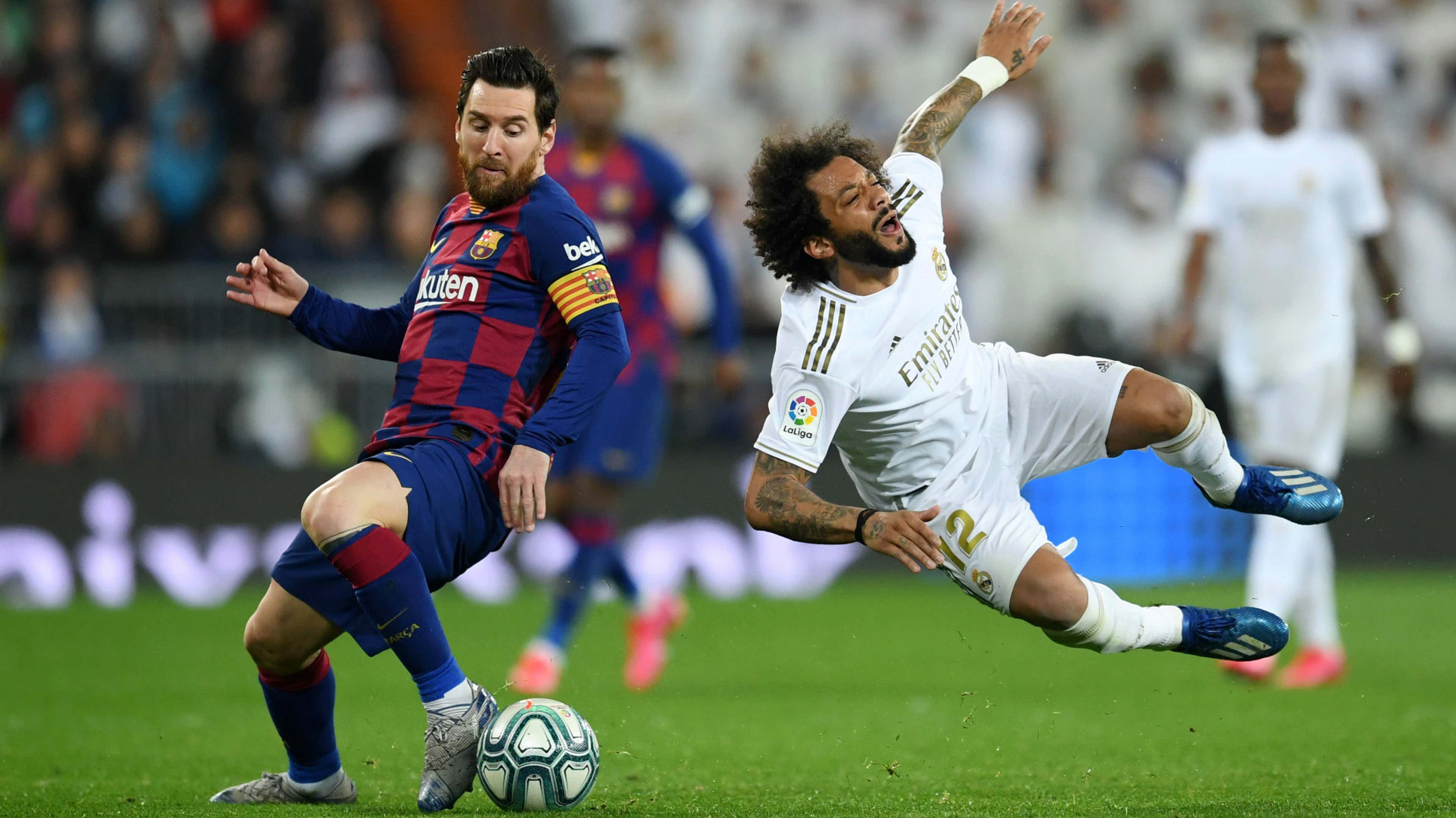 Lionel Messi Marcelo Real Madrid vs Barcelona 2019-20