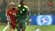 Sadio Mane (R) of Senegal in action against Ivan Salvador of Equatorial Guinea.