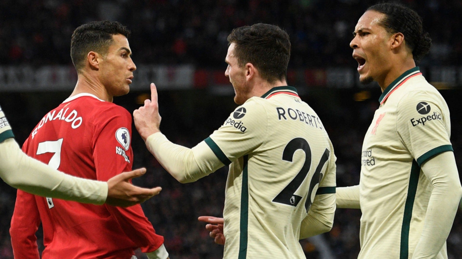 Cristiano Ronaldo Andy Robertson Virgil van Dijk Manchester United Liverpool 2021-22