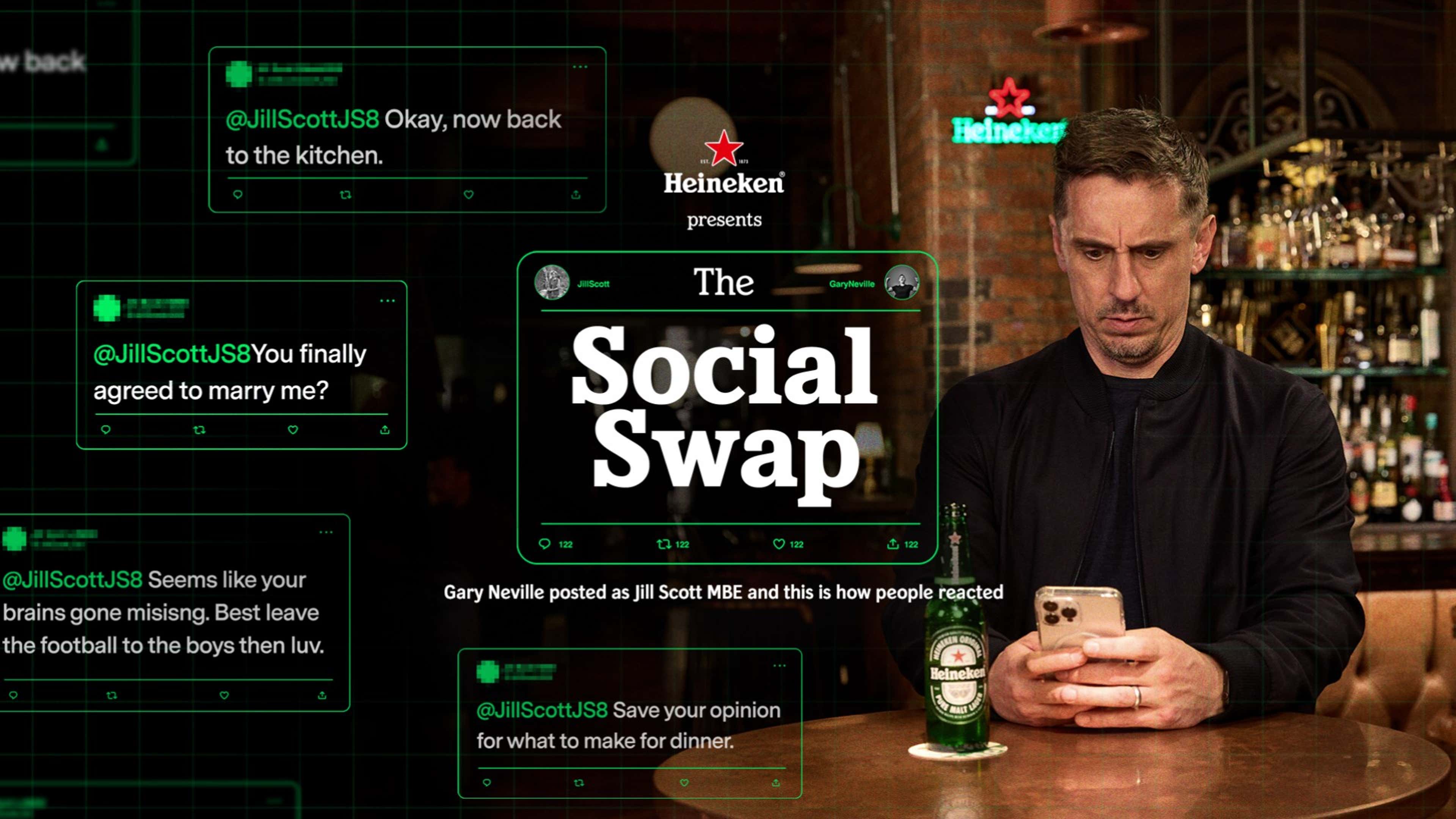 Gary Neville Social Swap Heineken