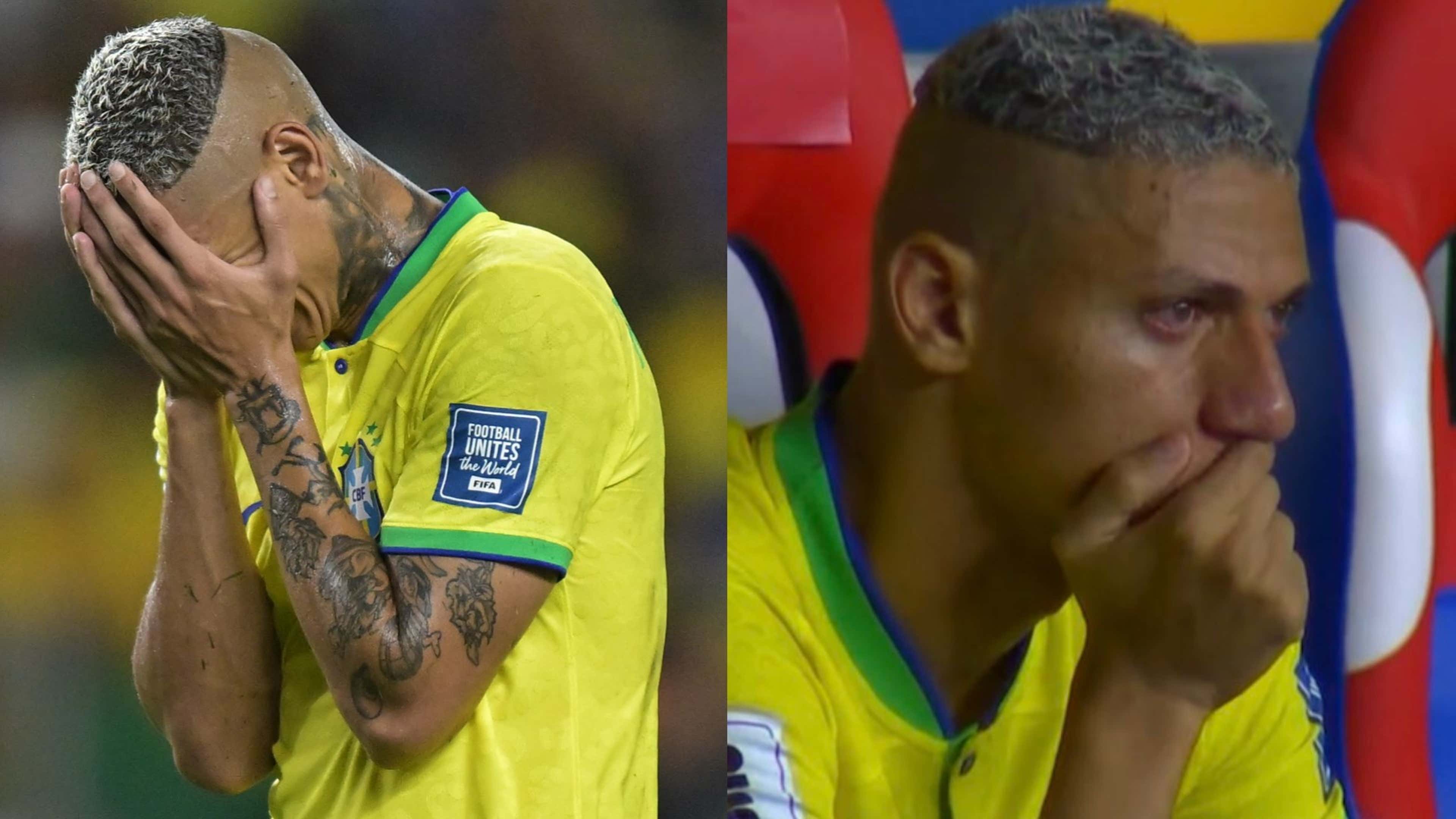 Struggling Brazil and Tottenham star Richarlison left in TEARS on the bench  after missing a sitter, drawing another blank & being substituted against  Bolivia | Goal.com Nigeria