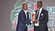Tusker coach Robert Matano and Nick Mwendwa.