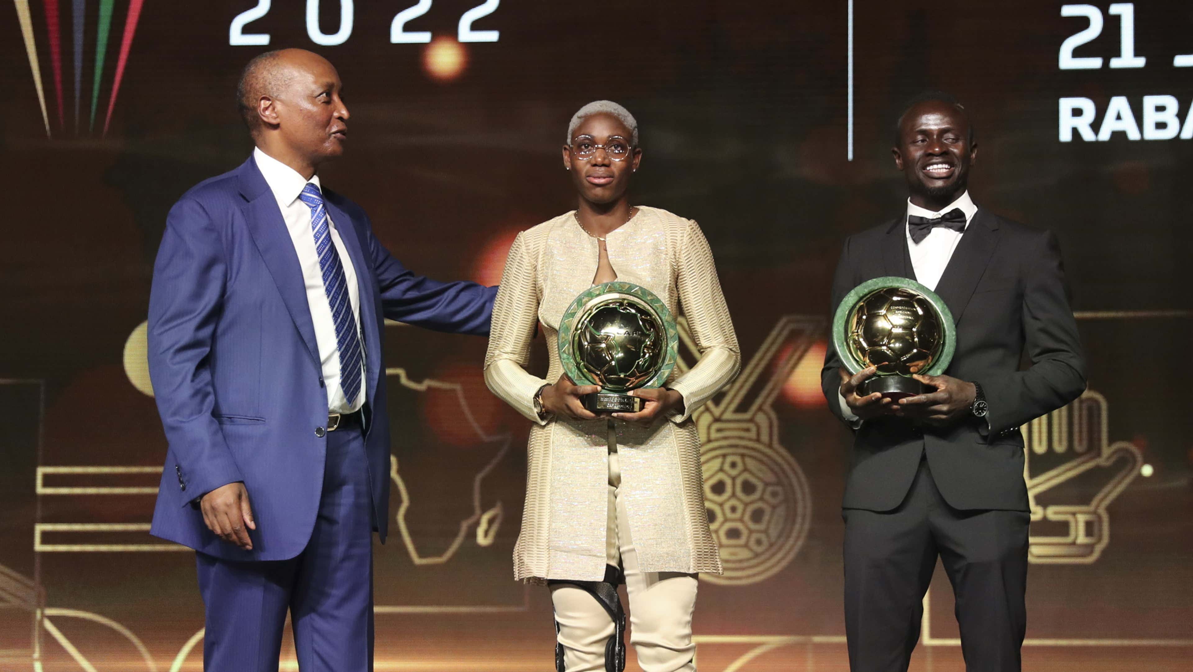 Osimhen wins African player of year ahead of key Champions League game.  Oshoala takes women's award