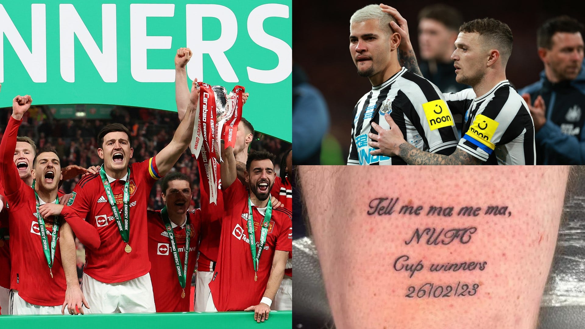 Newcastle fan gets tattoo predicting Carabao Cup final triumph against Man  Utd  Malaysia