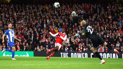 Eddie Nketiah - Arsenal vs Brighton Carabao Cup 09112022