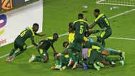 Senegal celebrate after winning 2021 Afcon title, February 2022
