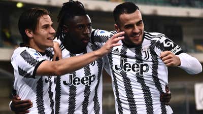 Kean celebrating Juventus Serie A