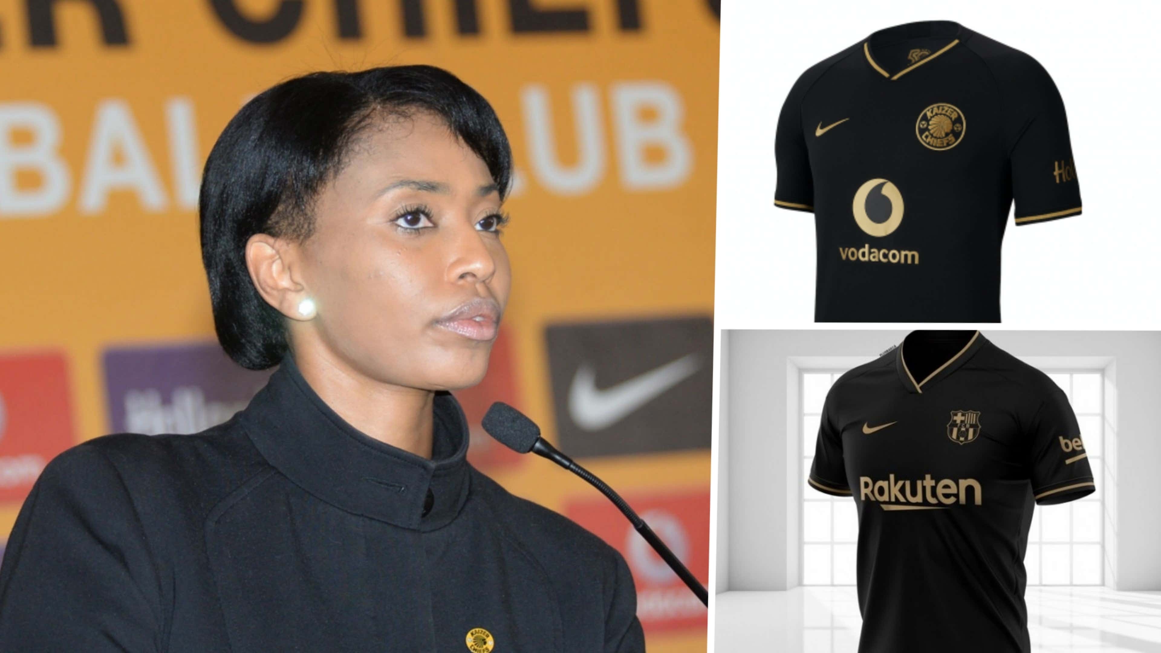 Barcelona's new away jersey took Kaizer Chiefs by surprise