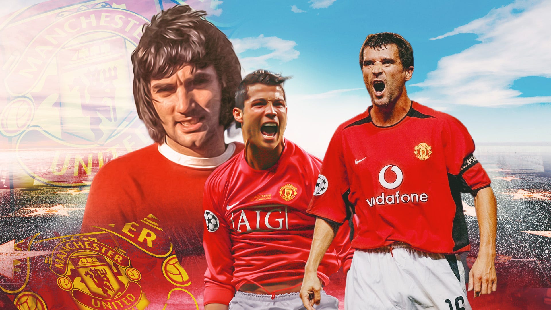 Best Ronaldo Keane Manchester United dream team GFX