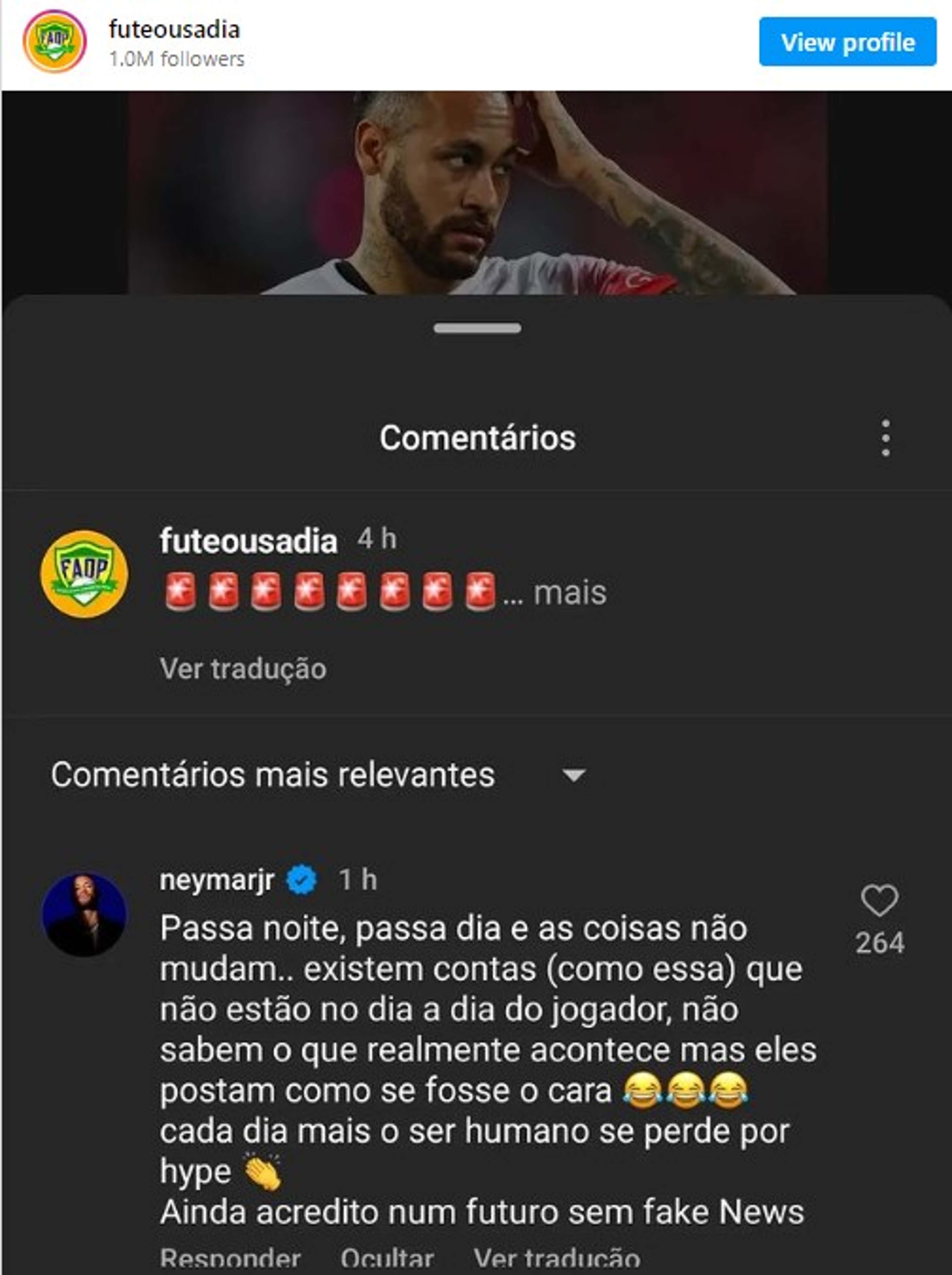 Neymar response fitness claims