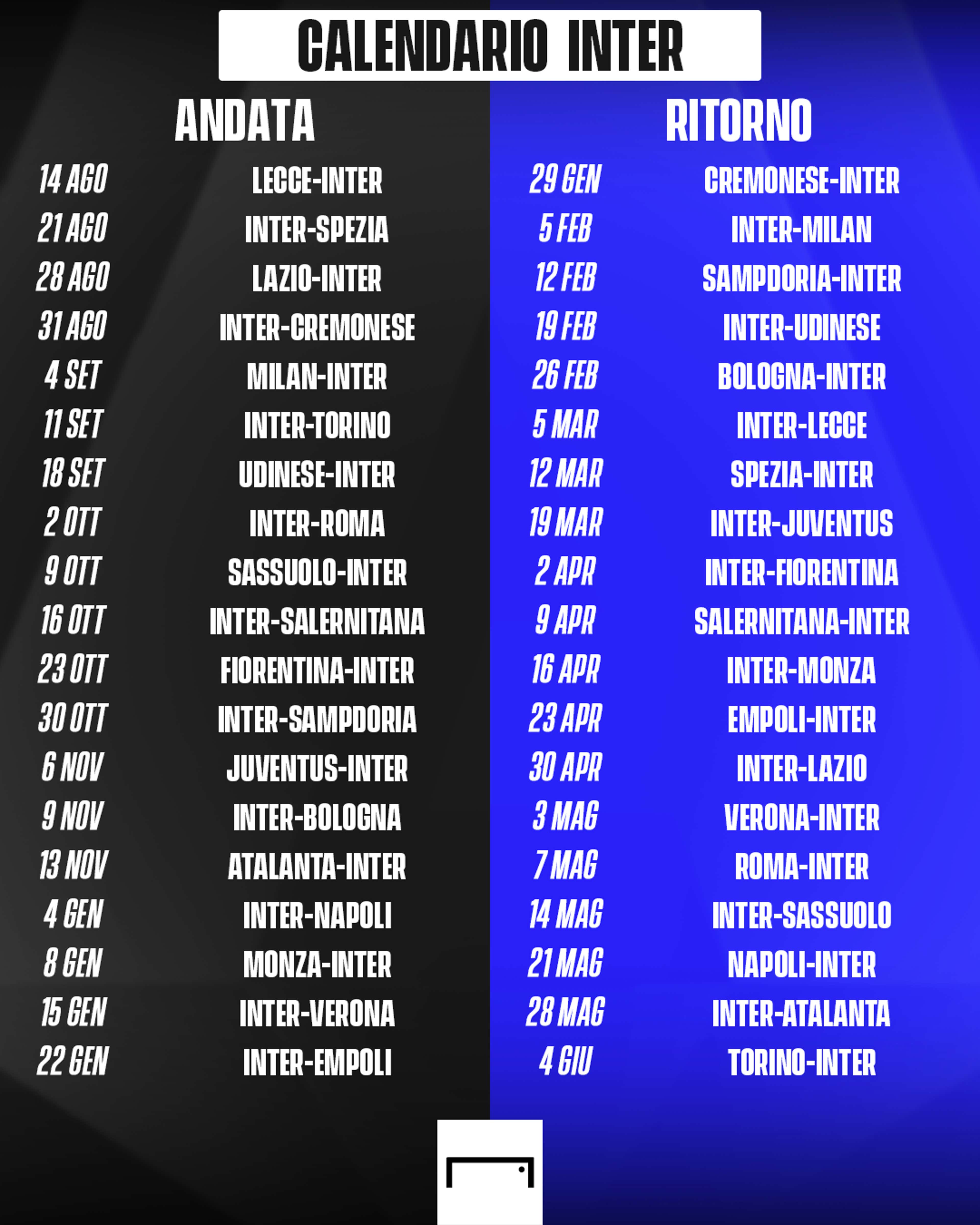 Serie A 2022/2023, il calendario dell'Inter: date e partite