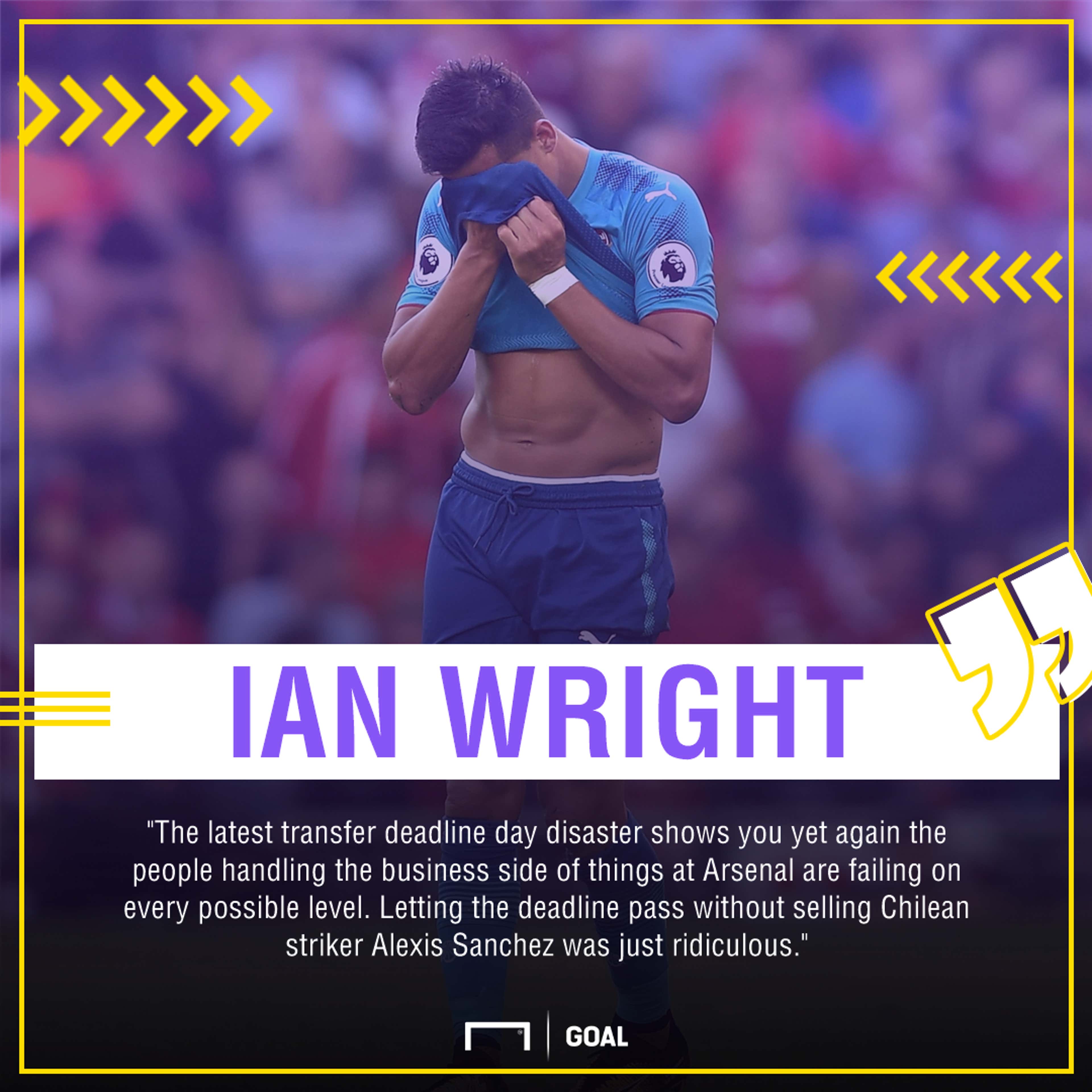 Ian Wright Arsenal Alexis Sanchez