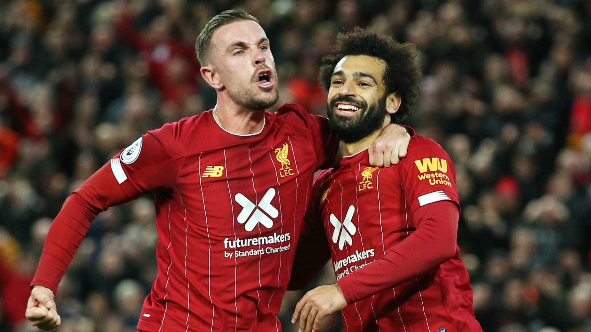 Jordan Henderson Mohamed Salah Liverpool 2019-20