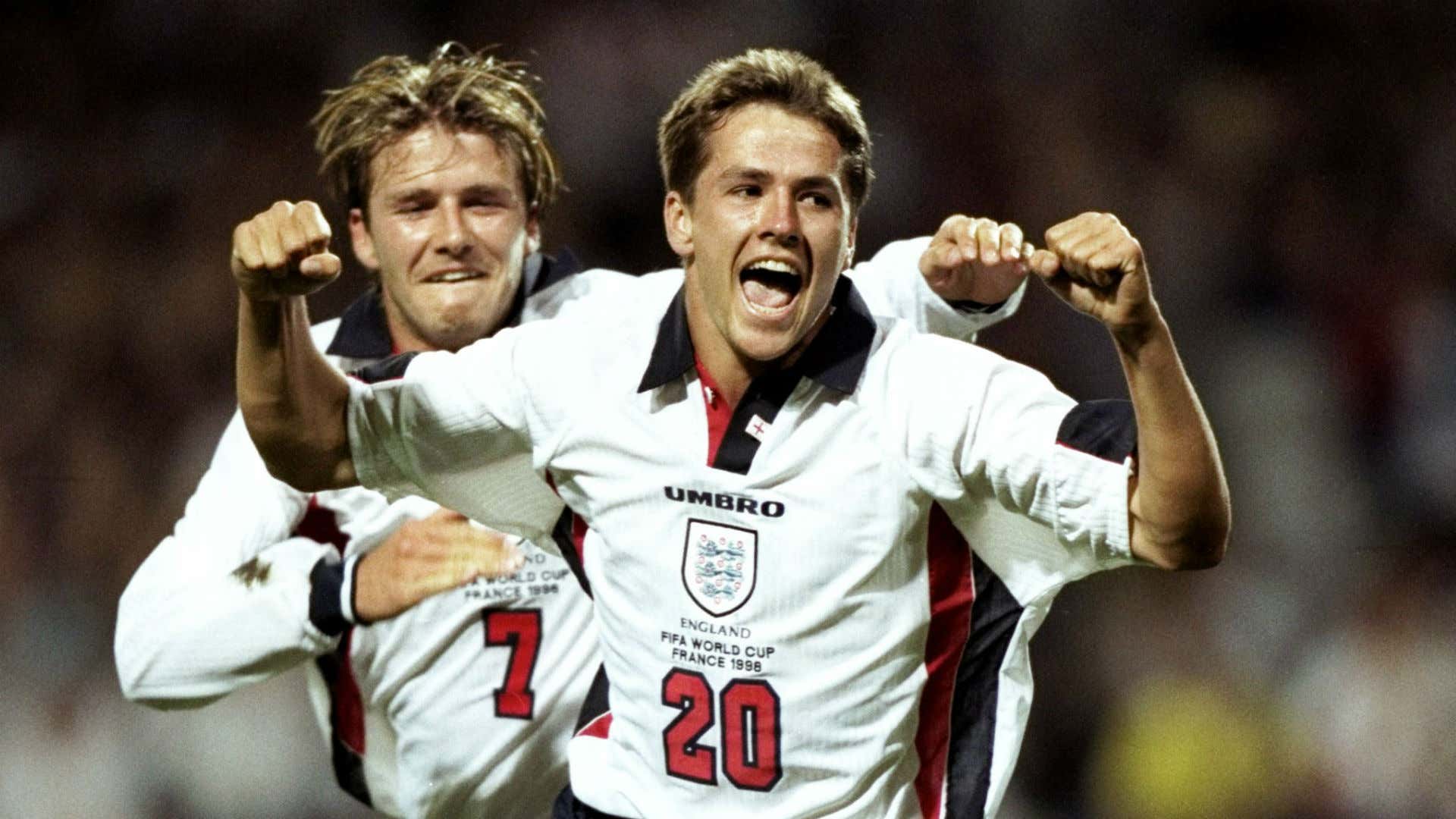 David Beckham Michael Owen England 1998 World Cup