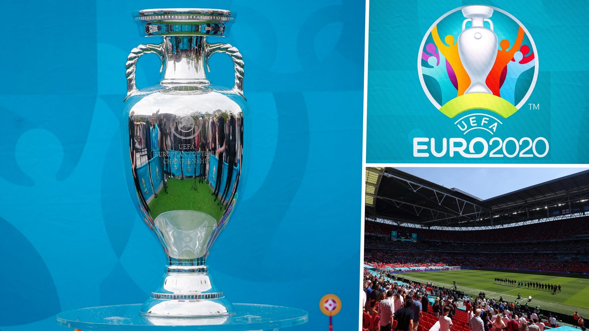 Euro 2020 trophy logo Wembley