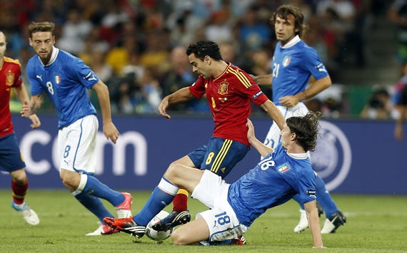 Xavi Spain Italy Euro 2012