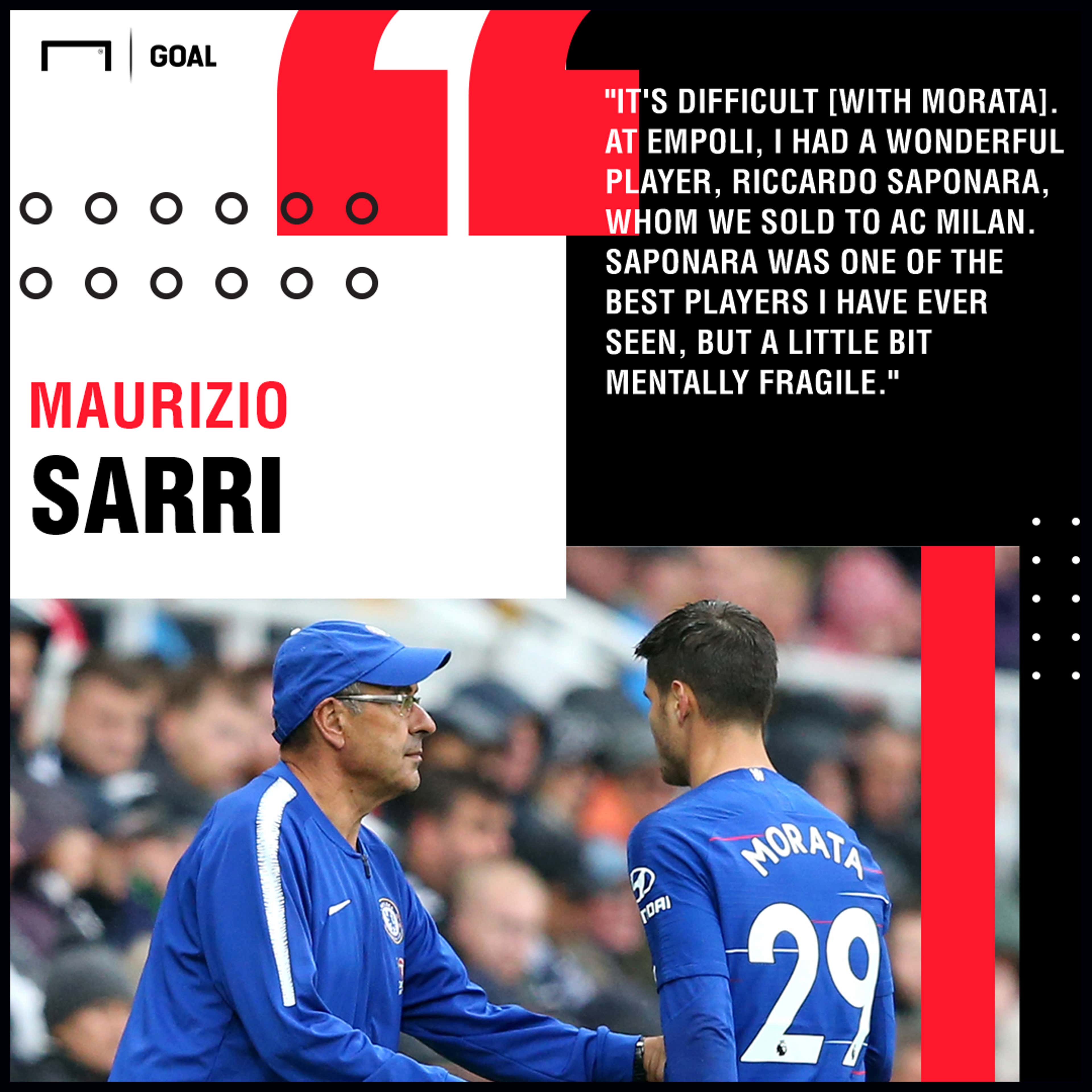 Alvaro Morata Maurizio Sarri Chelsea PS