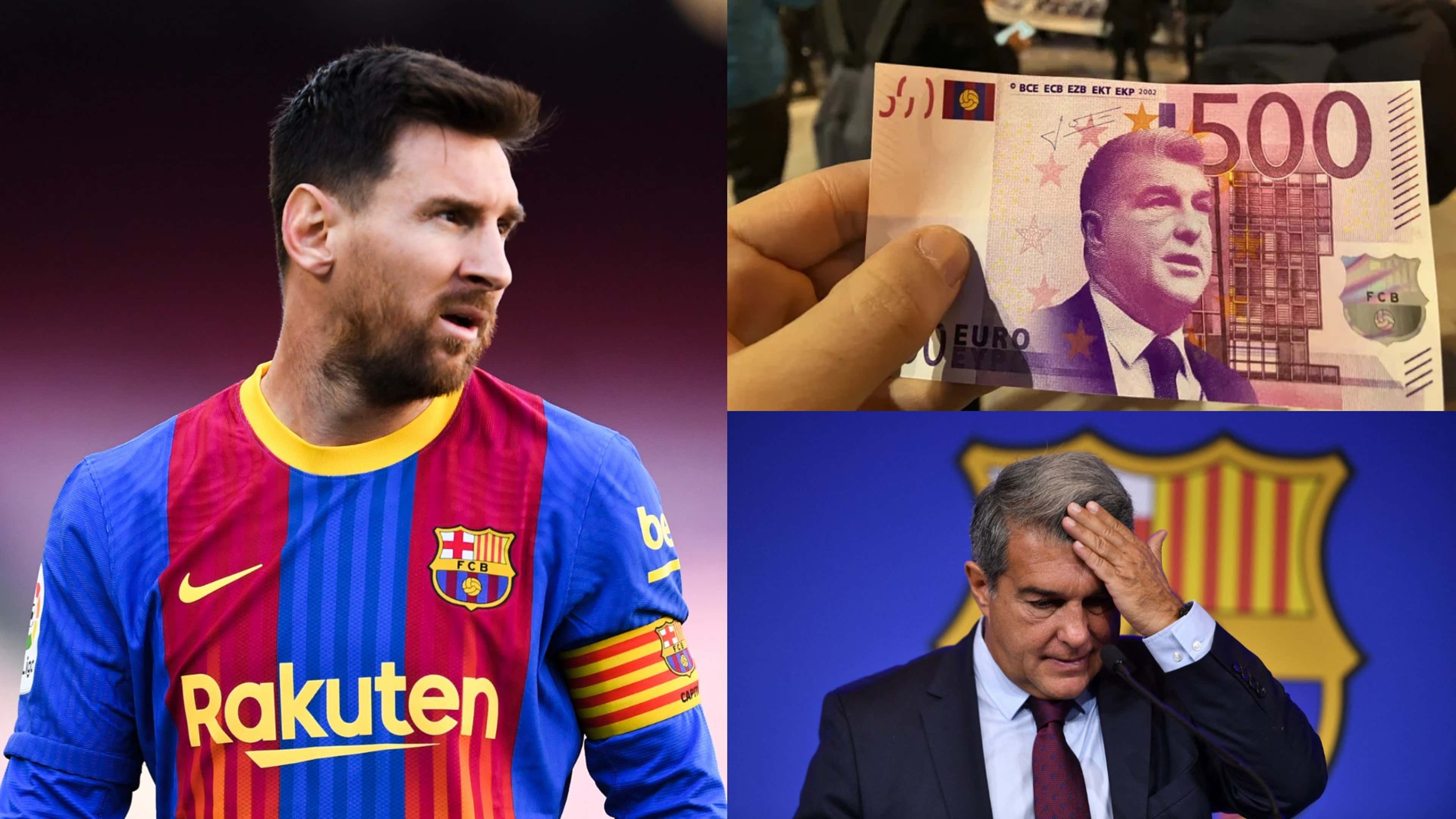 Lionel Messi Joan Laporta Barcelona split
