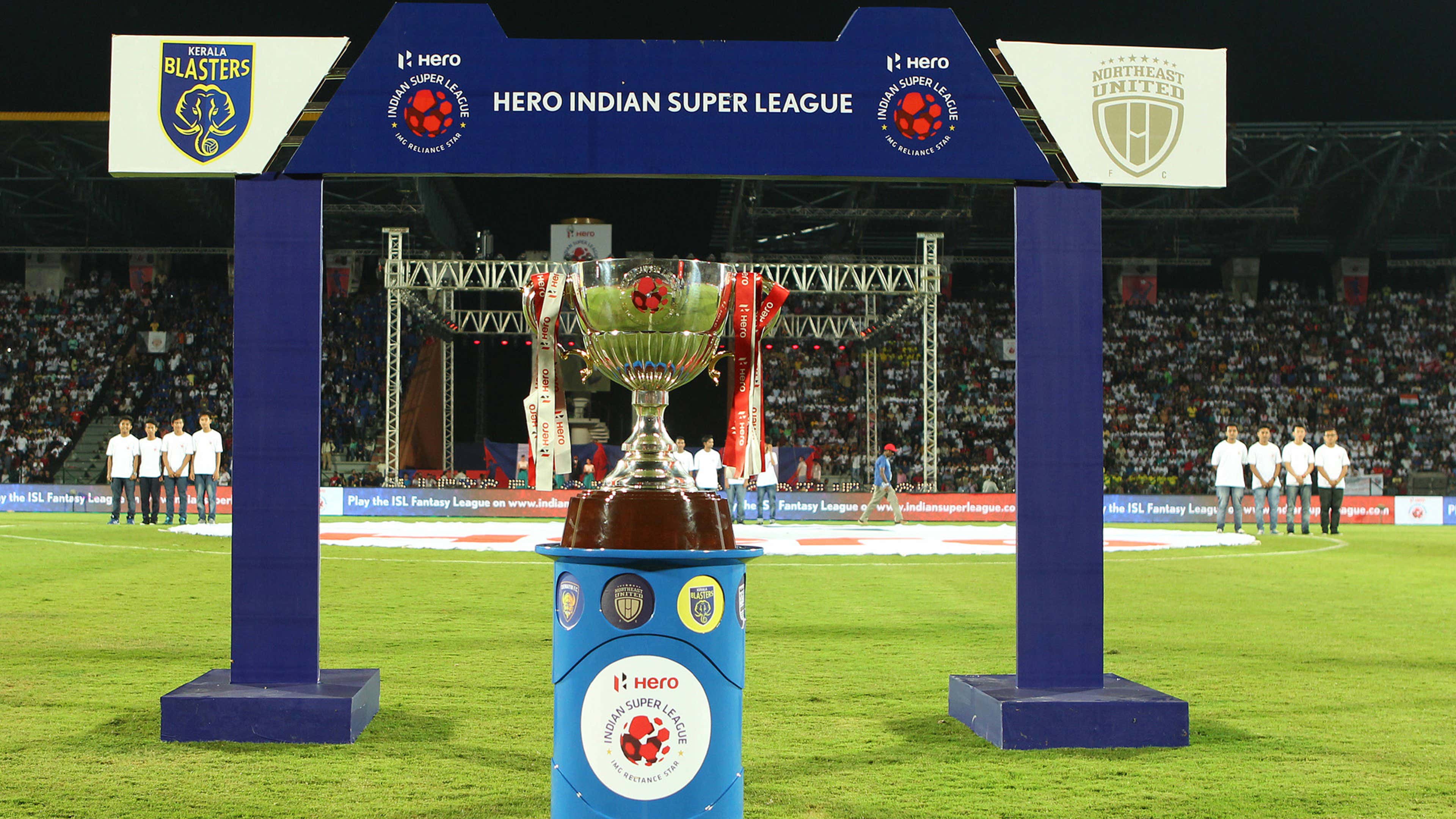 ISL trophy NorthEast United FC Kerala Blasters ISL Season 3 2016