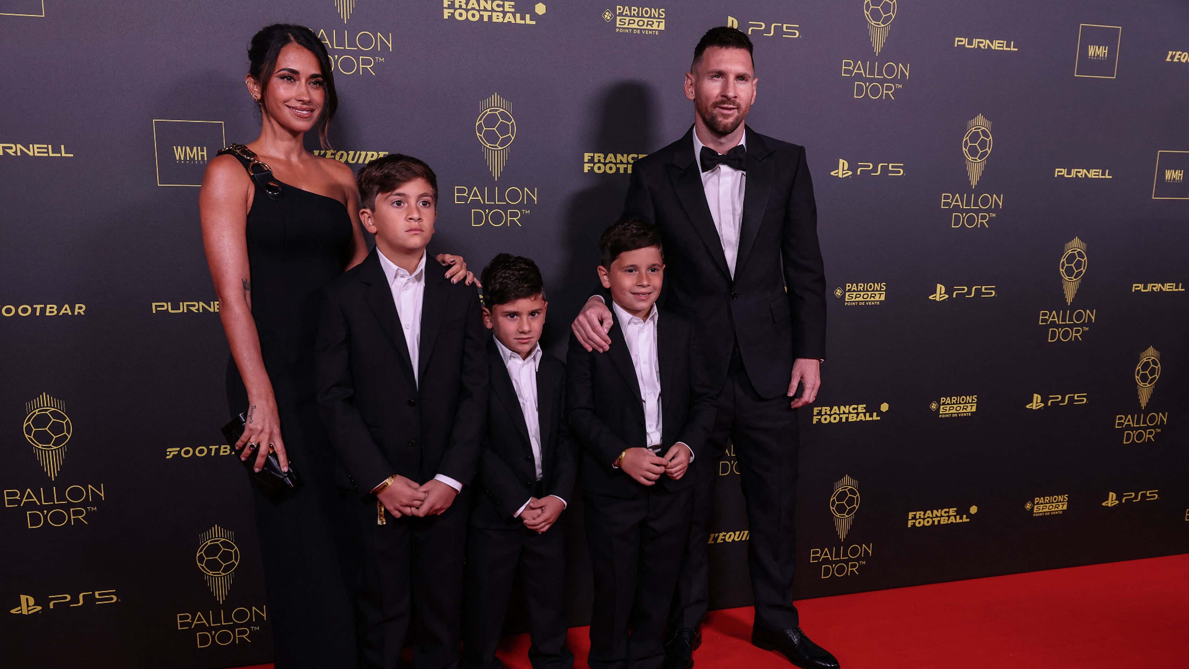 Lionel Messi and Family Dazzle in Louis Vuitton at the 2023 Ballon