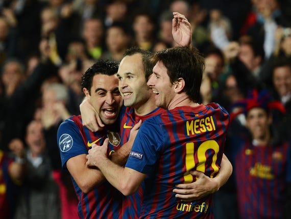 Xavi, Iniesta und Messi wollen mit dem FC Barcelona gegen Atletico Madrid ins Halbfinale der Champions League einziehen