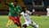 Ghana's midfielder Samuel Owusu prepares to take a shot as he is marked by Cameroon's midfielder Andre-Frank Zambo Anguissa during the 2019 Africa Cup of Nations