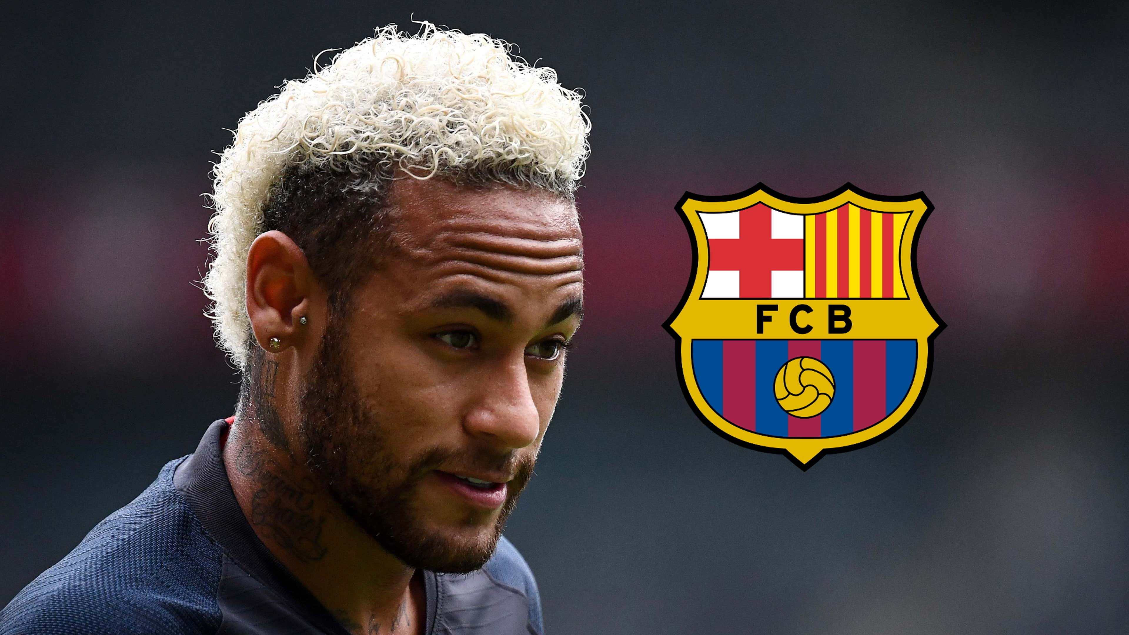 Neymar, Barcelona logo