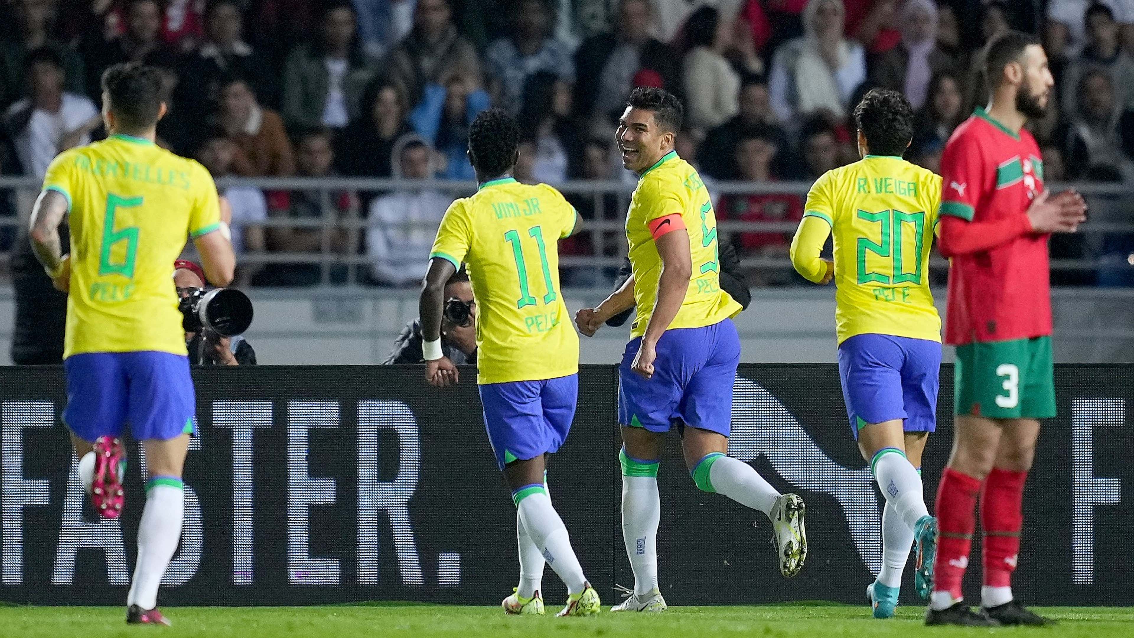 Casemiro celebrate Brazil Morocco 2023