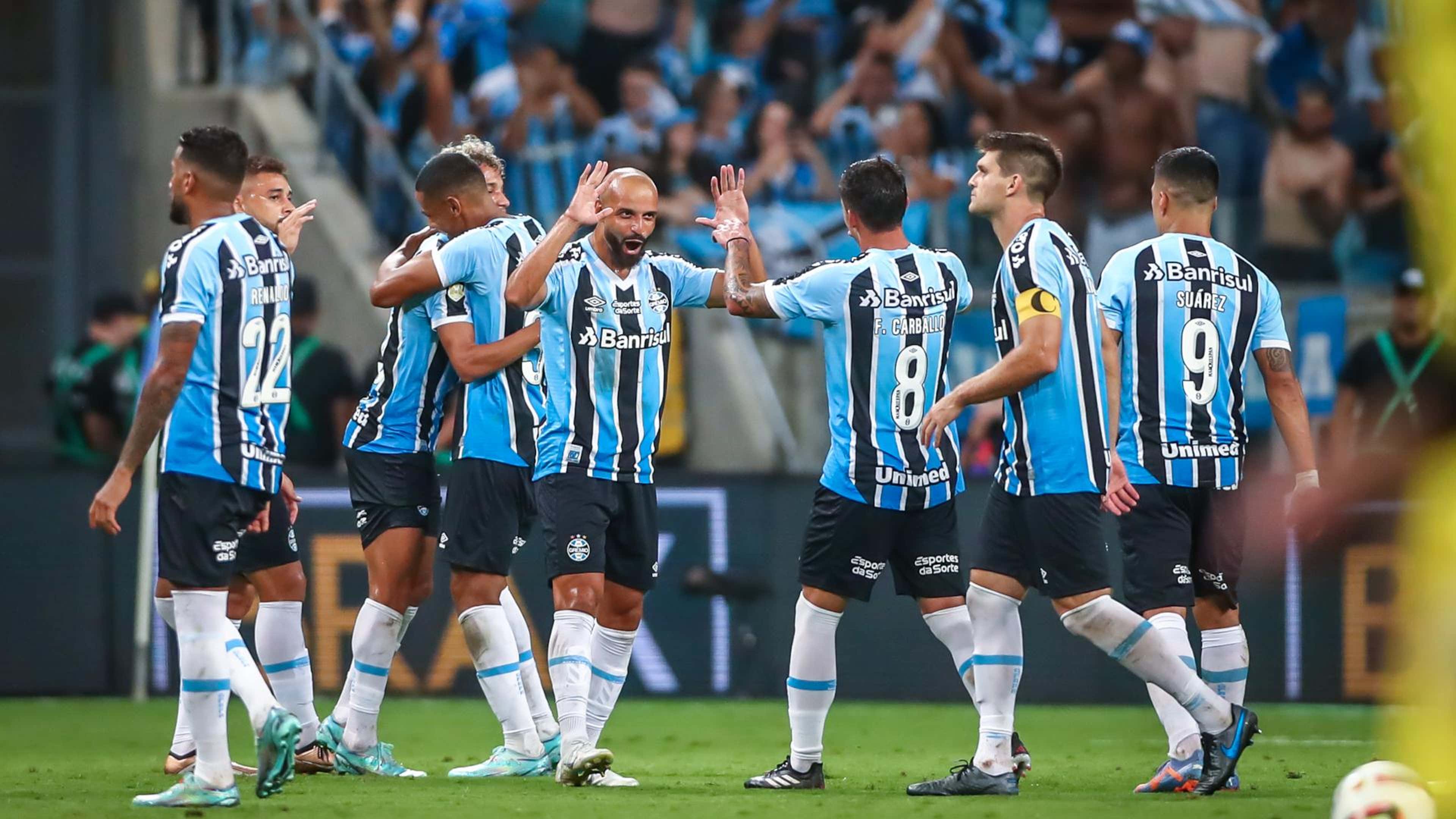 Grêmio comemora vitória no Gre-Nal 438, Gauchão 2023