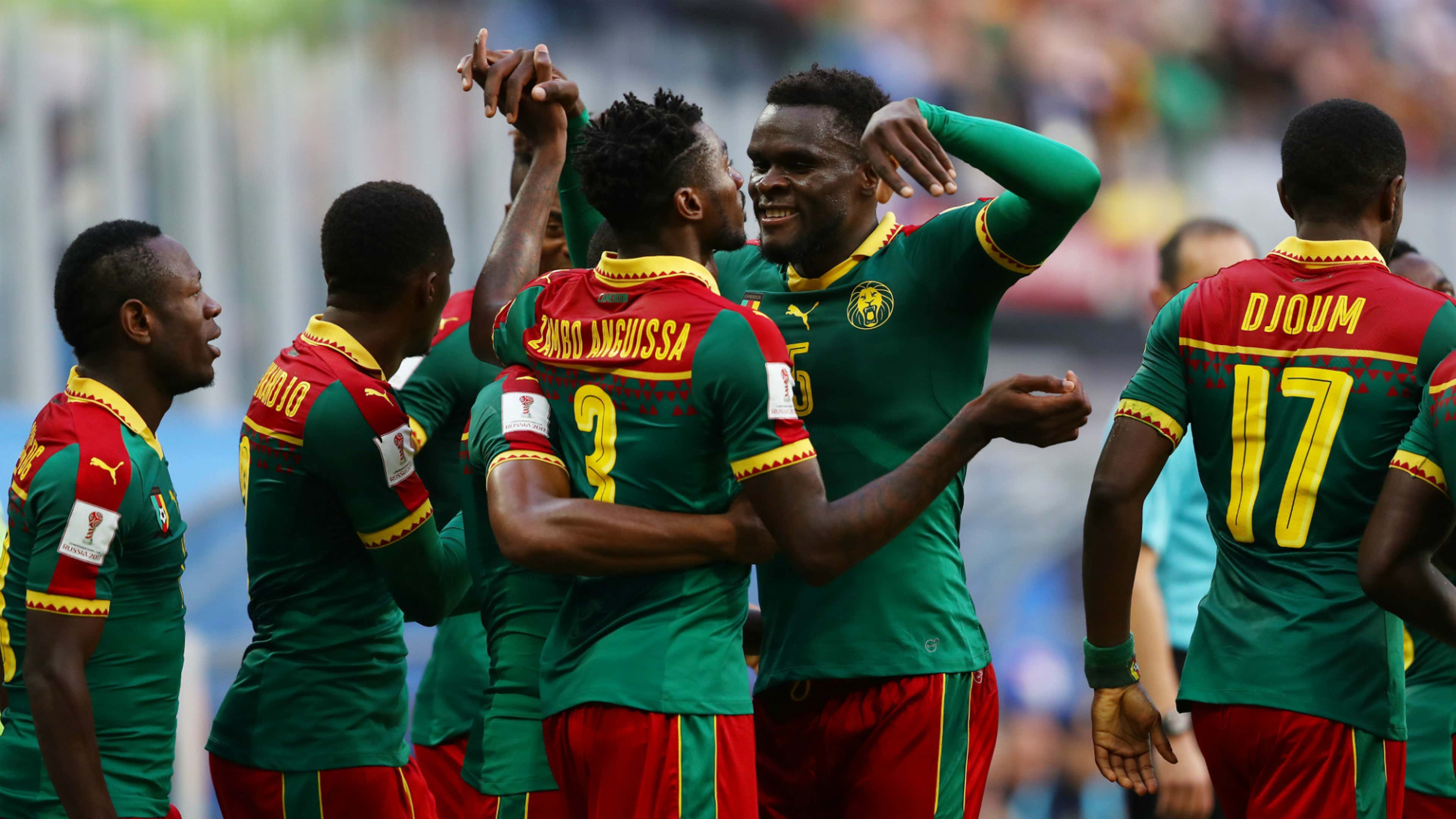 Cameroon celebrates Australia Confederations Cup
