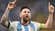 Lionel Messi of Argentina celebrates victory