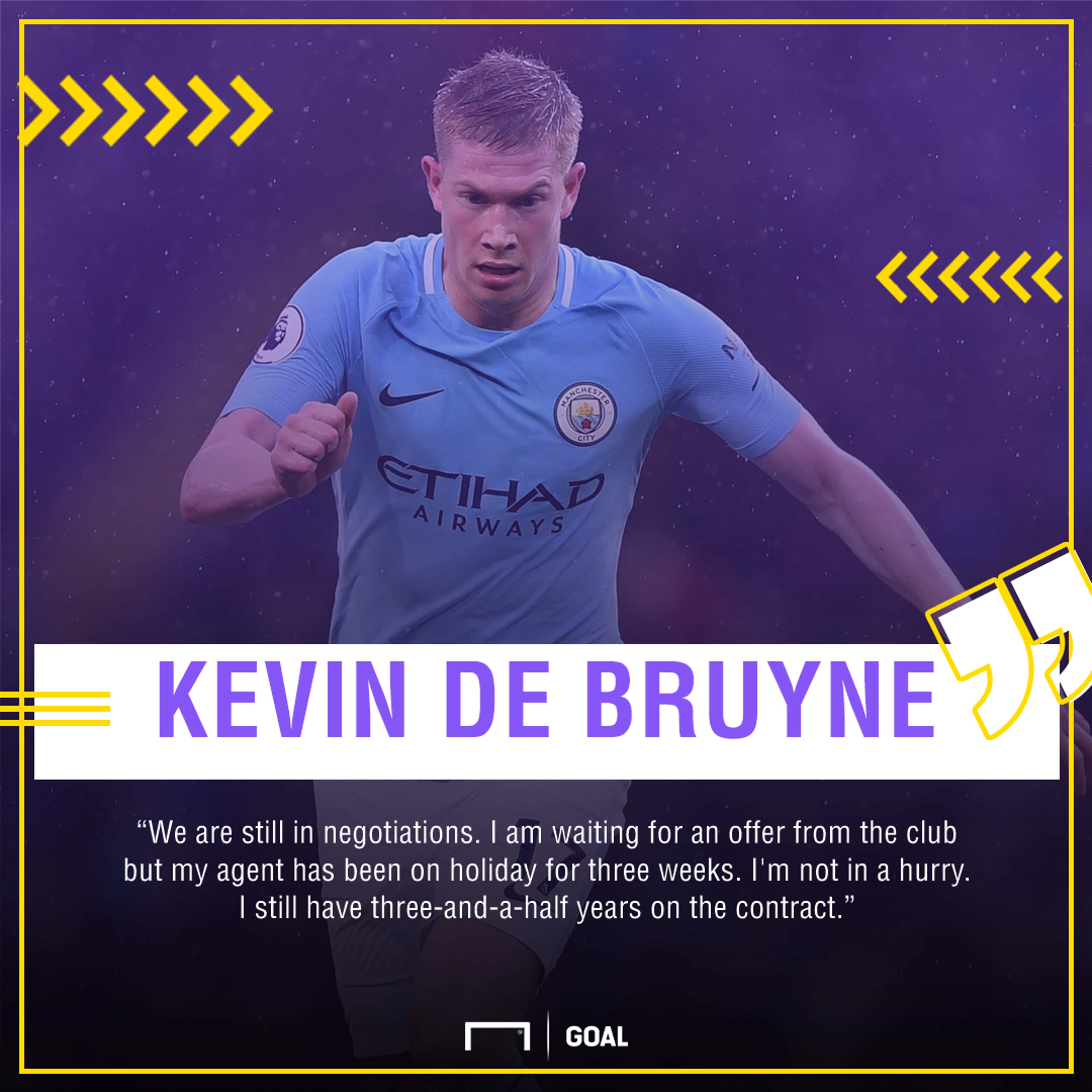 Kevin De Bruyne Manchester City contract update