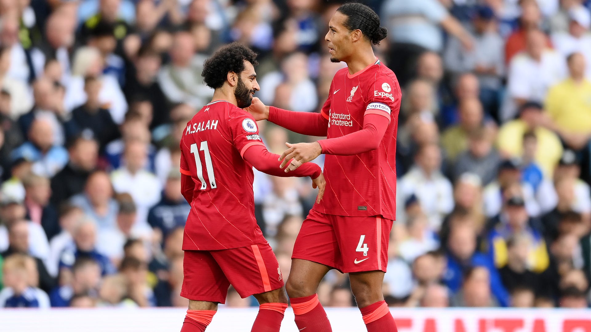 Mohamed Salah Virgil van Dijk Liverpool 2021-22
