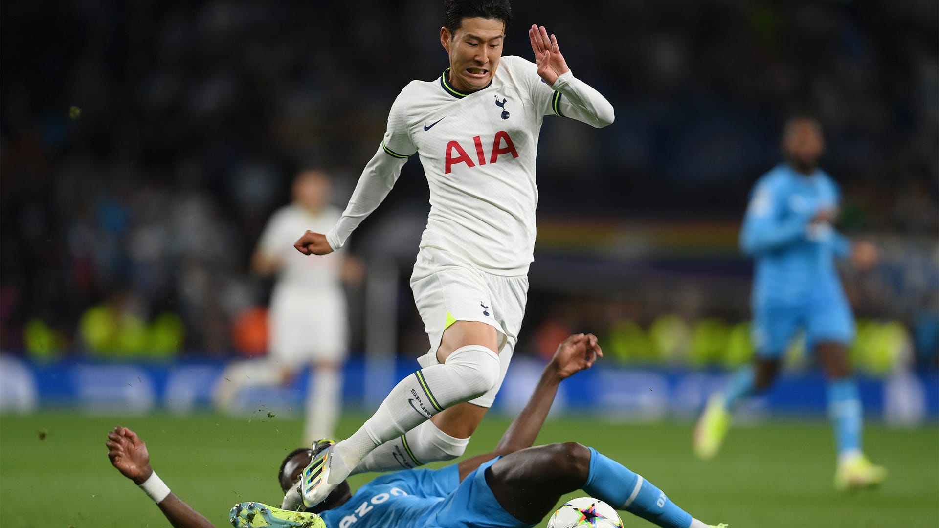 Marseille Tottenham red card challenge Son
