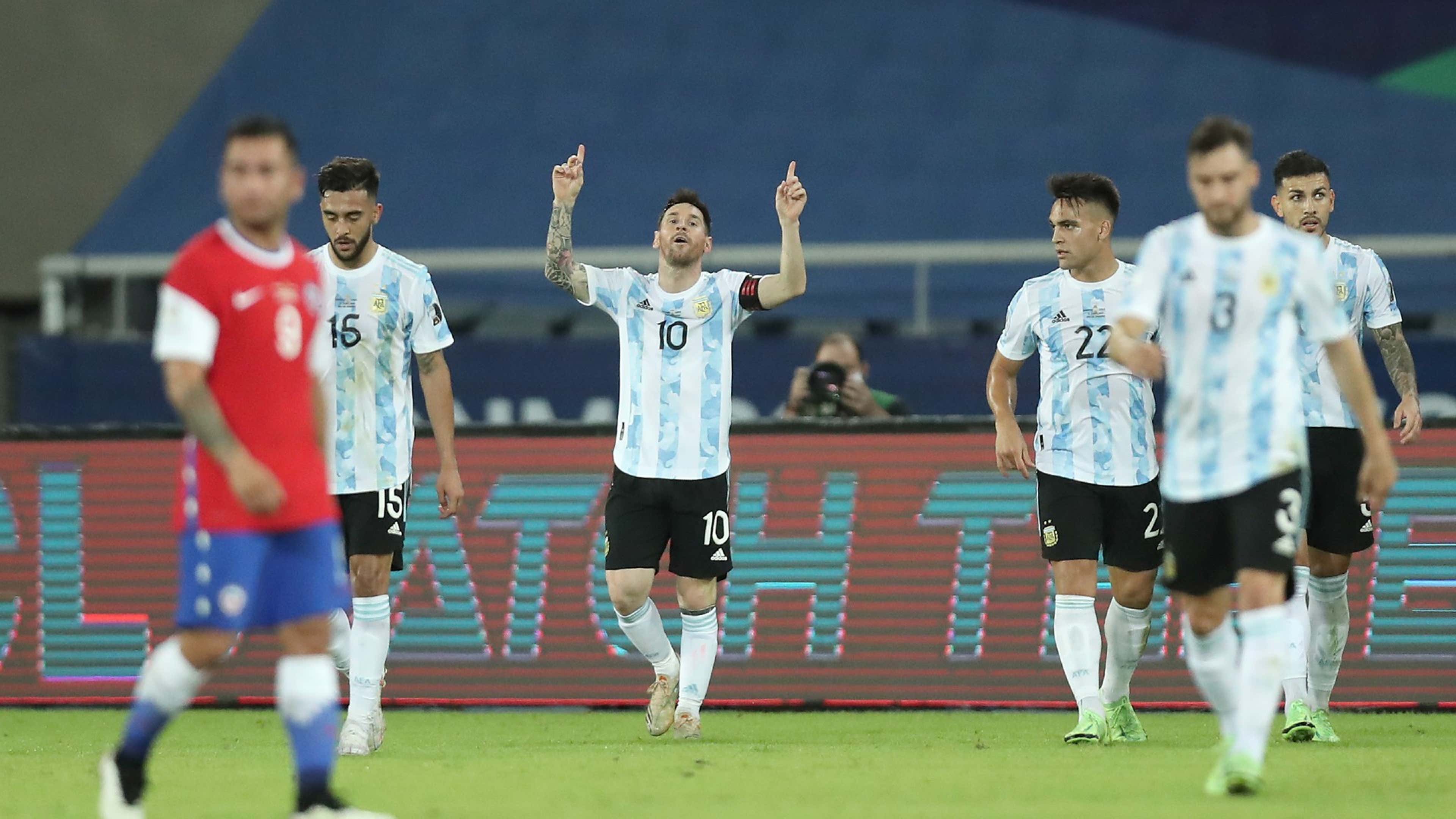 Lionel Messi Argentina Chile Copa America 14062021