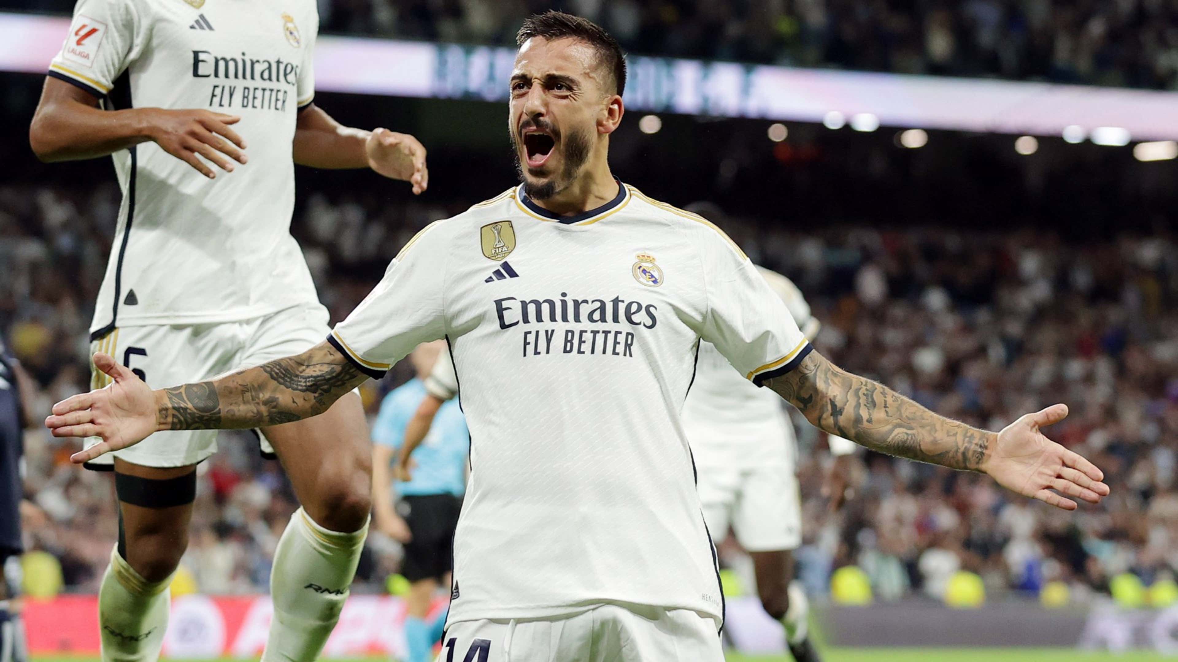  Joselu celebrates his second goal against Bayern Munich, helping Real Madrid complete an impressive comeback.