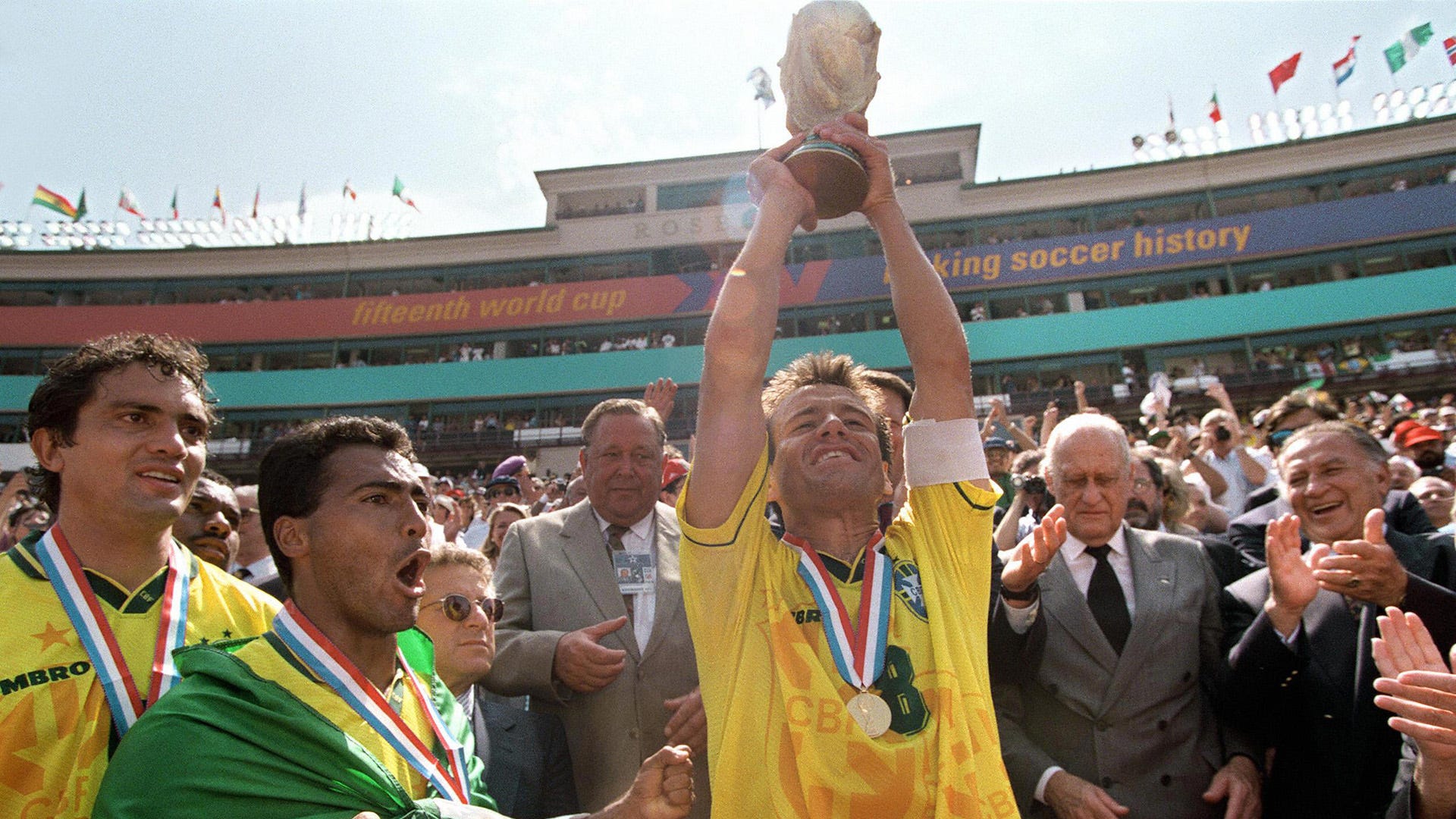 Dunga Brazil 1994 World Cup champion Rose Bowl Pasadena 17071994