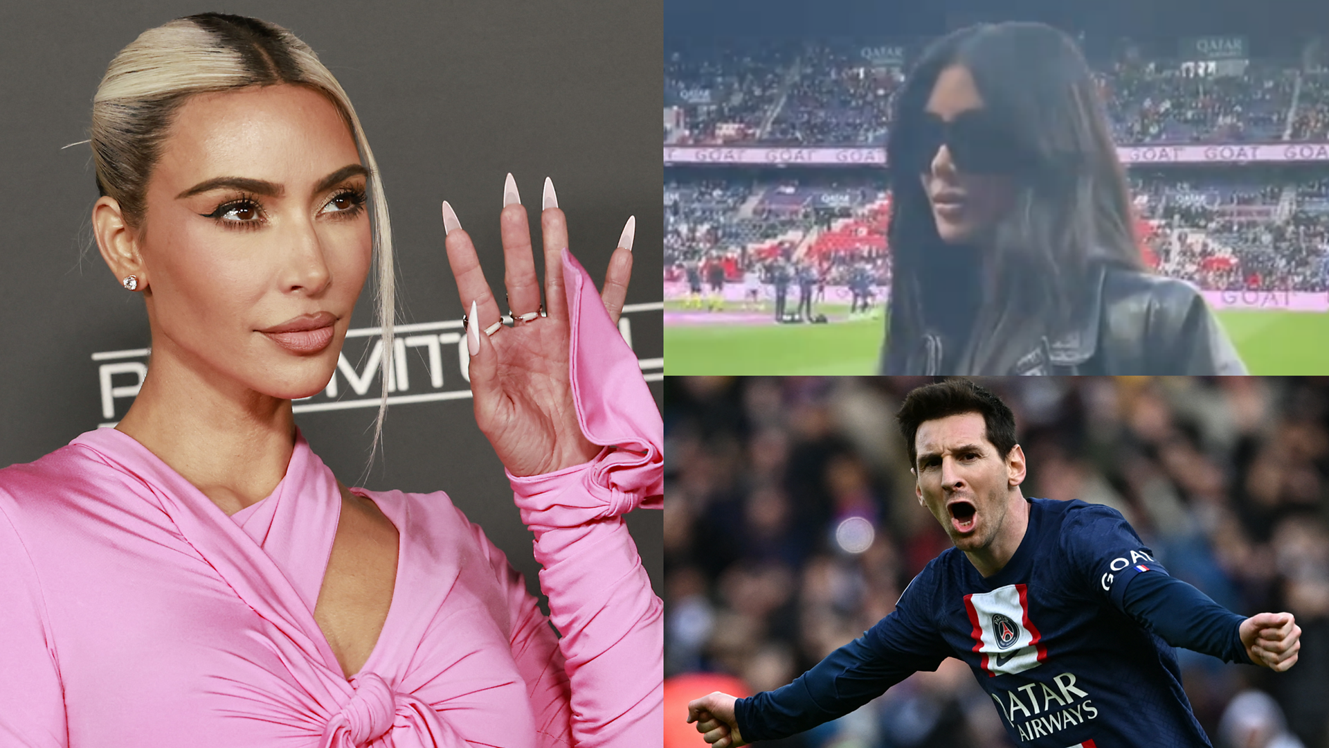 WATCH: Kim Kardashian takes in the Lionel Messi show at PSG after previously paying a visit to Arsenal